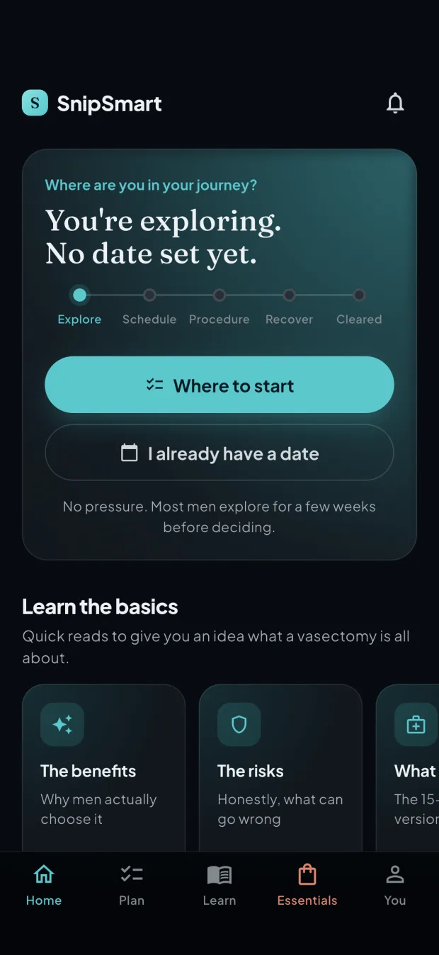 No date yet? No pressure. The journey starts at “still deciding.”