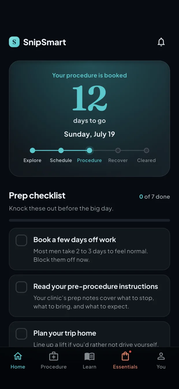 A date, a prep list, and zero guesswork about what happens next.